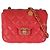 Timeless Chanel Rote gesteppte Lammleder Coco Pins Mini Umhängetasche Pink - Ansicht 8