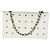 Clutch busta in pelle di agnello bianco Chanel con logo CC e catena Nero - vista 2