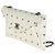 Clutch busta in pelle di agnello bianco Chanel con logo CC e catena Nero - vista 3