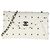 Clutch busta in pelle di agnello bianco Chanel con logo CC e catena Nero - vista 7
