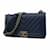 Chanel Boy V Stitch Shoulder Bag Navy blue Leather  ref.2011443