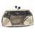 Clutch Prada trasparente in nylon con tasca interna in tela con zip