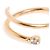 Autre Marque Shiffon Bague TU adjustable Duet Pinky 18K gold and diamond Ring OS adjustable Golden - view 2