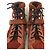 Hermès Botas HERMES T.EU 41 de piel de ternera estilo pony Castaño - vista 4