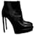 SAINT LAURENT Ankle boots T.EU 37.5 Leather Black  ref.2013730