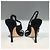 Sandali MANOLO BLAHNIK T.EU 37.5 in suede Nero - vista 3