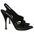 Sandali MANOLO BLAHNIK T.EU 37.5 in suede Nero - vista 7