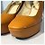 Tacones PRADA T.EU 37 Cuero Camello - vista 3