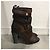 FENDI Botas de tobillo T.EU 39 Cuero de ternera estilo pony Castaño - vista 2