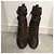FENDI Botas de tobillo T.EU 39 Cuero de ternera estilo pony Castaño - vista 4