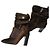 FENDI Botas de tobillo T.EU 39 Cuero de ternera estilo pony Castaño - vista 8