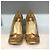 Chloé CHLOE Tacchi T.EU 37.5 Pelli esotiche D'oro - vista 2