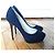 JIMMY CHOO Tacchi T.EU 36.5 Tessuto Blu navy - vista 2