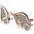 Orecchini a cerchio in argento con logo Christian Dior in strass - vista 3