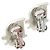 Orecchini a cerchio in argento con logo Christian Dior in strass - vista 5