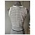 Chanel Gestreiftes Cashmere Crop Top Creme Navy Blau Roh Marineblau - Ansicht 3
