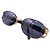 Fendi schwarze goldene Sonnenbrille mit blau getöntem Logo FS 262