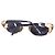 Fendi schwarze goldene Sonnenbrille mit blau getöntem Logo FS 262 - Ansicht 2