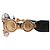 Fendi schwarze goldene Sonnenbrille mit blau getöntem Logo FS 262 - Ansicht 4