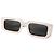 Gafas de sol rectangulares Prada White Orange Logo PR06YS 17M5S0 Blanco Naranja