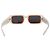 Gafas de sol rectangulares Prada White Orange Logo PR06YS 17M5S0 Blanco Naranja - vista 4
