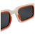 Gafas de sol rectangulares Prada White Orange Logo PR06YS 17M5S0 Blanco Naranja - vista 8