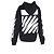 Off White Hoodie impresso Wave Diag Off-White em algodão preto - vista 6