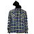 Off White Giacca camicia a quadri con logo freccia Off-White in cotone blu e giallo