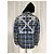 Off White Giacca camicia a quadri con logo freccia Off-White in cotone blu e giallo - vista 10