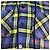 Off White Giacca camicia a quadri con logo freccia Off-White in cotone blu e giallo - vista 2