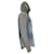 Giacca con cappuccio Balmain in denim blu e cotone grigio Blu chiaro - vista 3