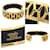 Bracelet Bangle H d'Hermès Noir Doré  - vue 3