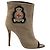 Giuseppe Zanotti Stiefeletten mit offenem Zehenbereich Khaki Wildleder