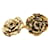 Gemelli Chanel Camelia Coco Mark D'oro Placcato in oro