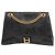 Borsa a spalla Balenciaga Crush Medium in pelle nera Nero
