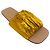 Jil Sander Ruched Gold Lame Slide Sandals