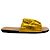 Jil Sander Ruched Gold Lame Slide Sandals - view 2