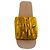 Jil Sander Ruched Gold Lame Slide Sandals - view 4