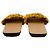 Jil Sander Ruched Gold Lame Slide Sandals - view 5