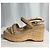 Timeless Chanel Sandali a piattaforma con catena in pelle di agnello beige - vista 10