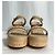 Timeless Chanel Sandali a piattaforma con catena in pelle di agnello beige - vista 9