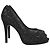 Stuart Weitzman Peep-Toe Pumps in Black Glitter