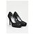 Stuart Weitzman Peep-Toe Pumps in Black Glitter - view 11