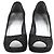 Stuart Weitzman Peep-Toe Pumps in Black Glitter - view 2