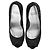 Stuart Weitzman Peep-Toe Pumps in Black Glitter - view 5