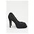Stuart Weitzman Peep-Toe Pumps in Black Glitter - view 8