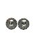 Orecchini Clip Mademoiselle Coco di Chanel Nero Argento Blu - vista 2