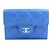 Chanel Blue Caviar Leather Tri-fold Wallet