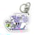 Louis Vuitton Monogram Comics Handbag Charm Silvery Multiple colors Leather Metal  ref.2019719