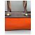 Hermès La sua borsa a spalla in pelle e tela arancione Marrone - vista 4